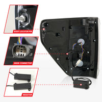 ANZO 21-23 Ford F-150 LED Taillights Seq. Signal w/BLIS Cover - Smoke Blk (For Factory Halogen ONLY) - Burkken Auto Parts