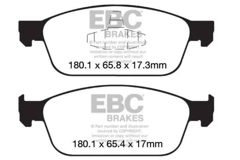 EBC 12+ Ford Focus 2.0 Turbo ST Greenstuff Front Brake Pads - Burkken Auto Parts