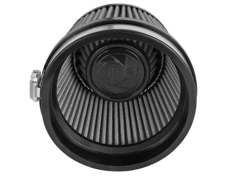 aFe MagnumFLOW Dry S Air Filter 5in. F x 5-3/4in. B x 4-1/2in. T (INV) x 3-1/2in. H - Burkken Auto Parts