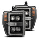 AlphaRex 08-10 Ford F250-550 NOVA-Series LED Projector Headlights Black w/Activ Light/Seq Signal - Burkken Auto Parts