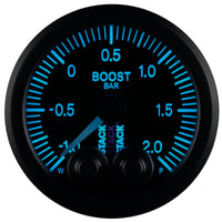 Autometer Stack 52mm -1 to +2 Bar (Incl T-Fitting) Pro-Control Boost Pressure Gauge - Black - Burkken Auto Parts
