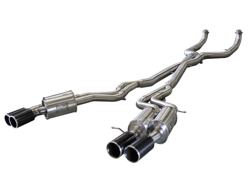 aFe MACHForce XP Exhaust 304SS Cat-Back w/ Carbon Fiber Tips 12-13 BMW M5 (F10) V8 4.4L (tt) - Burkken Auto Parts