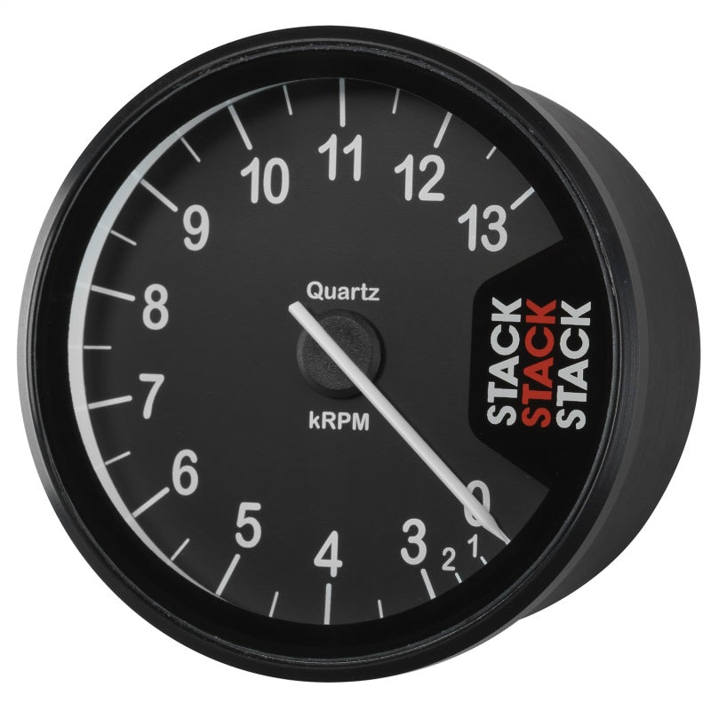 Autometer Stack Clubman Tachometer 80mm 0-3-13K RPM - Black - Burkken Auto Parts