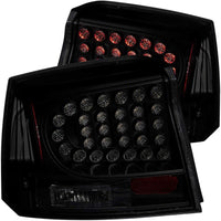 ANZO 2006-2008 Dodge Charger LED Taillights Dark Smoke - Burkken Auto Parts