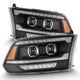 AlphaRex 09-18 Ram 1500/2500 PRO-Series Proj Headlights Black w/Sequential Signal and Top/Middle DRL - Burkken Auto Parts