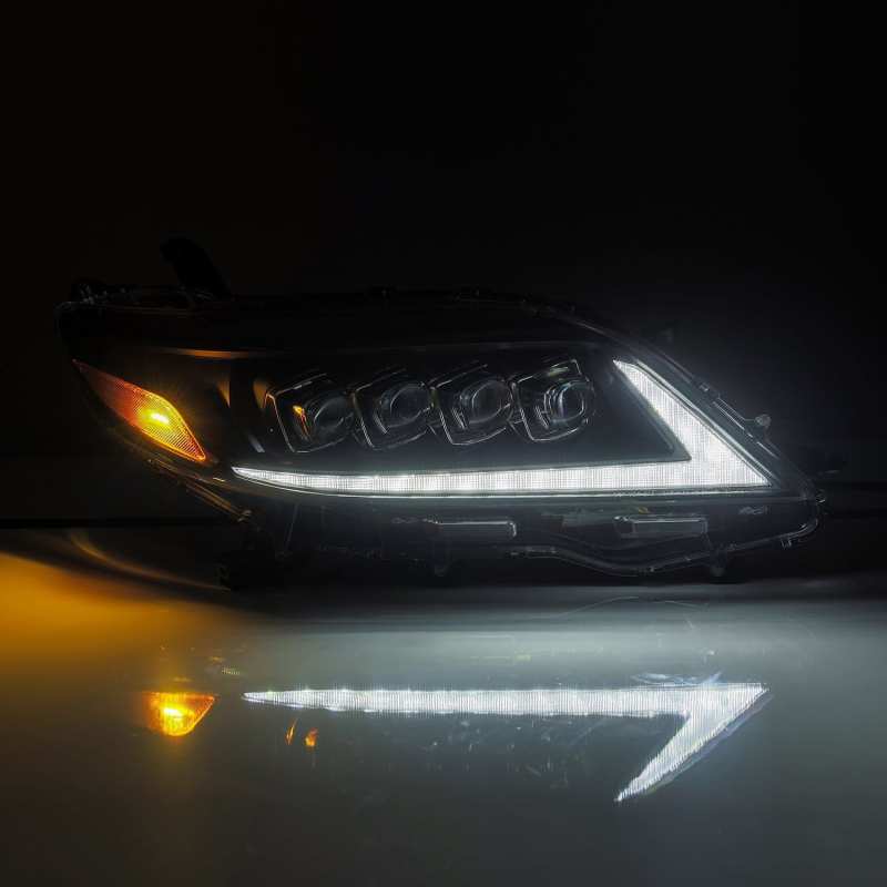 AlphaRex 2011+ Toyota Sienna NOVA LED Proj Headlights Plank Style Black w/Activ Light/Seq Signal/DRL - Burkken Auto Parts