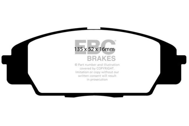EBC 07-11 Acura CSX (Canada) 2.0 Type S Redstuff Front Brake Pads - Burkken Auto Parts