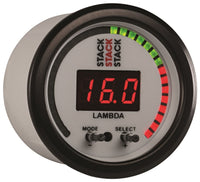Autometer Stack 52mm Pro-Control Wideband Air/Fuel Ratio (Lambda) Gauge - White - Burkken Auto Parts