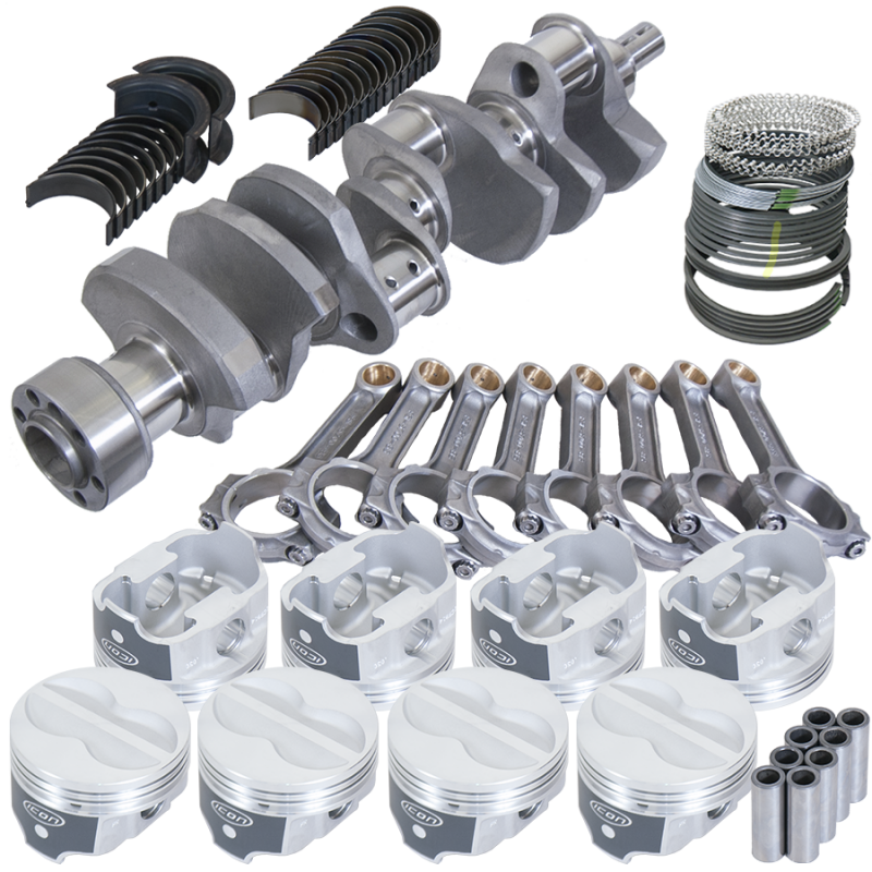 Eagle Chevy LT1 350 1Pc 3.750in Crank 5.700in I-Beam Rods -10cc 4.060in Pistons Rotating Assembly - Burkken Auto Parts