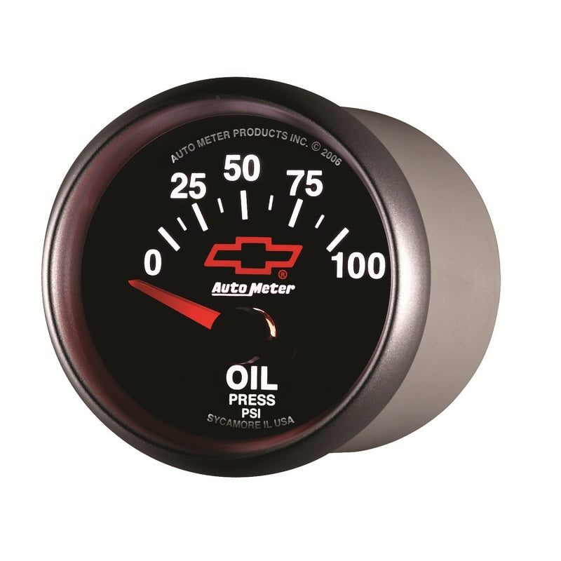 Autometer Oil Pressure 2-1/16, 0-100 PSI - Red Bowtie - Burkken Auto Parts