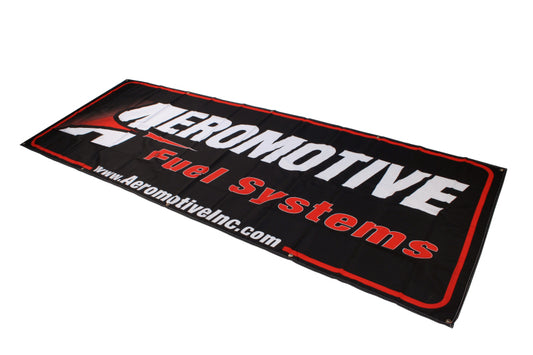 Aeromotive Banner - 32in x 92in (Black/Red) - Burkken Auto Parts