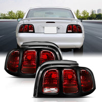 ANZO 1994-1998 Ford Mustang Taillight Dark Red Lens (OE Style) - Burkken Auto Parts