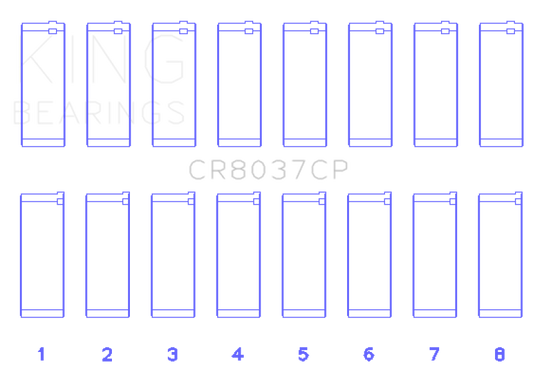 King Engine Bearings 01-09 GM Duramax 6.6L A Rod (Size STD) Connecting Rod Bearing Set
