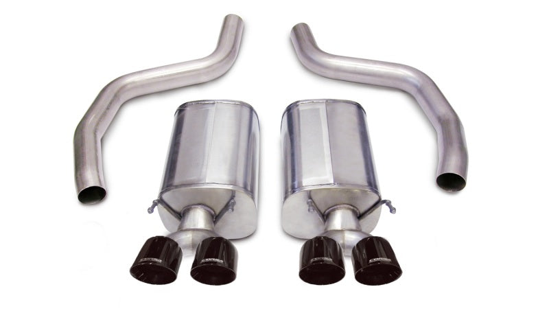 Corsa 2006-2013 Chevrolet Corvette C6 Z06 7.0L V8 Black Sport Axle-Back Exhaust - Burkken Auto Parts