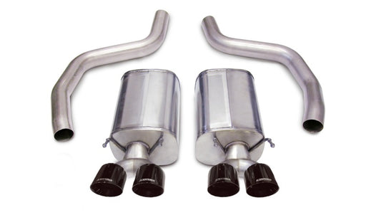 Corsa 2006-2013 Chevrolet Corvette C6 Z06 7.0L V8 Black Sport Axle-Back Exhaust - Burkken Auto Parts