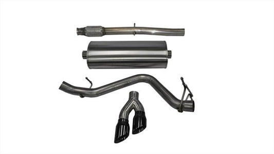 Corsa 14-17 Chevy Silverado 5.3L V8 CC / SB 3in Single Side Exit Touring Cat-Back Exhaust Black Tips - Burkken Auto Parts