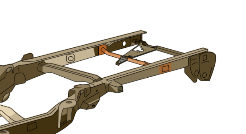Rustbuster Forward Spare Tire Crossmember
