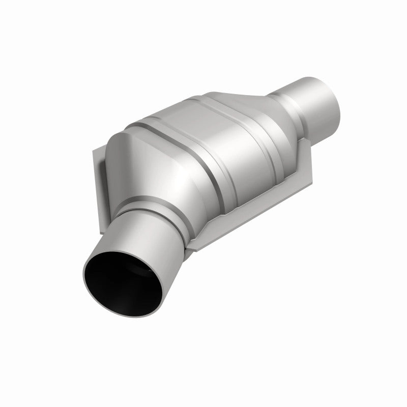 MagnaFlow Conv Univ 2.25in Inlet/Outlet Angled Offset/Center Calif OBDII - Burkken Auto Parts