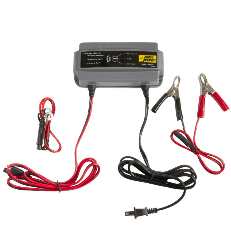 Autometer Battery Charger/Maintainer 12V/3A - Burkken Auto Parts