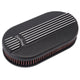 Edelbrock Air Cleaner Classic Series Oval Aluminum Top Cloth Element 17 5In X 9 35In X 3 9In Black - Burkken Auto Parts