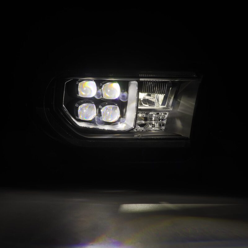 AlphaRex 07-13 Toyota Tundra / 08-17 Sequoia NOVA LED Proj HL Black w/Actv Light Seq. Sig + DRL - Burkken Auto Parts