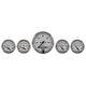 Autometer American Platinum 5 Piece Kit (Elec Speed/Oil Press/Water Temp/Volt/Fuel Level) - Burkken Auto Parts