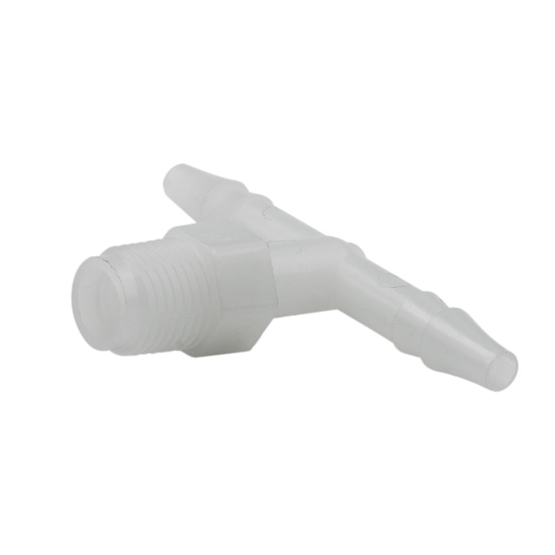 Autometer Fitting Tee 1/4in Hose to 1/8in NPT Male - Nylon - Burkken Auto Parts