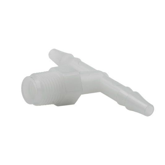 Autometer Fitting Tee 1/4in Hose to 1/8in NPT Male - Nylon - Burkken Auto Parts