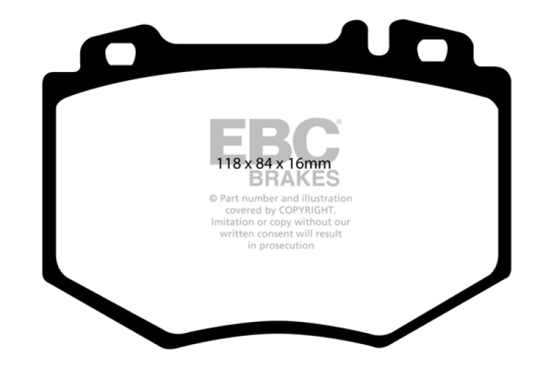 EBC 03-06 Mercedes-Benz CL600 5.5 Twin Turbo Redstuff Front Brake Pads - Burkken Auto Parts