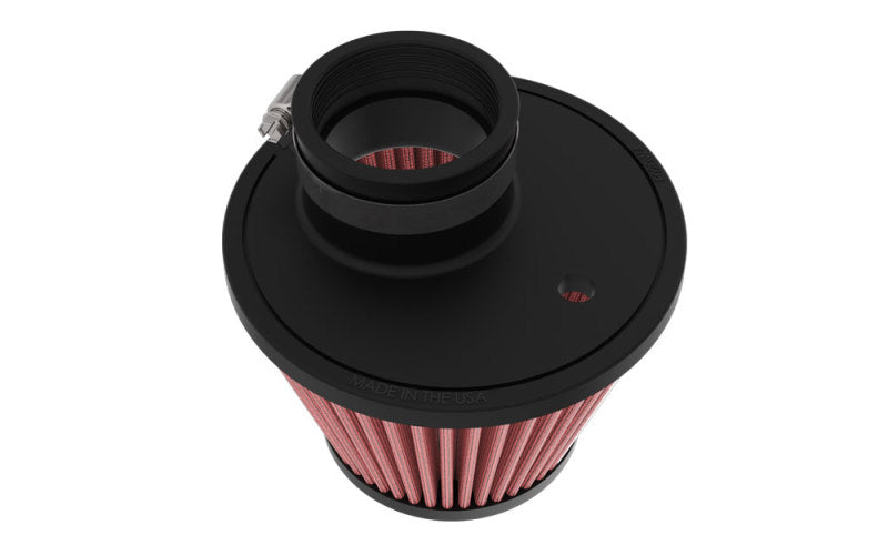 K&N Universal Clamp-on Air Filter 2in Flange ID 5-3/16in Base 3-1/2in Top 3-11/16in Height w/ Vent - Burkken Auto Parts