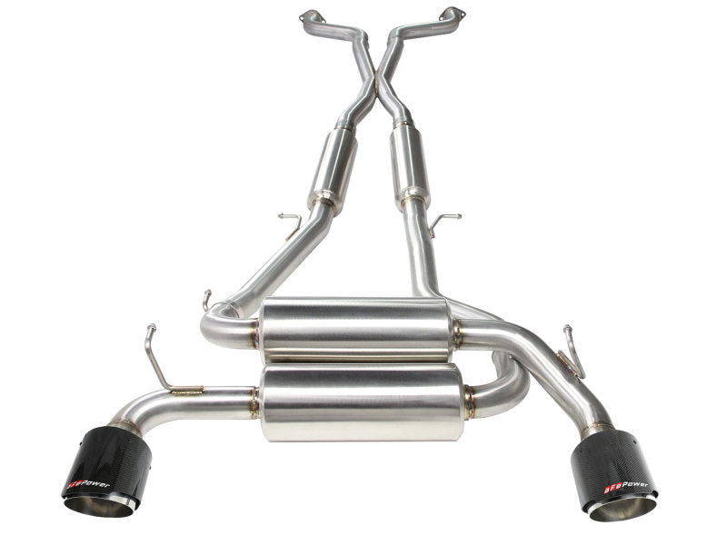 aFe Takeda 2-1/2in 304SS Cat-Back Exhaust Infiniti G37 08-13/Q60 14-15 V6-3.7 w/ Carbon Fiber Tips - Burkken Auto Parts