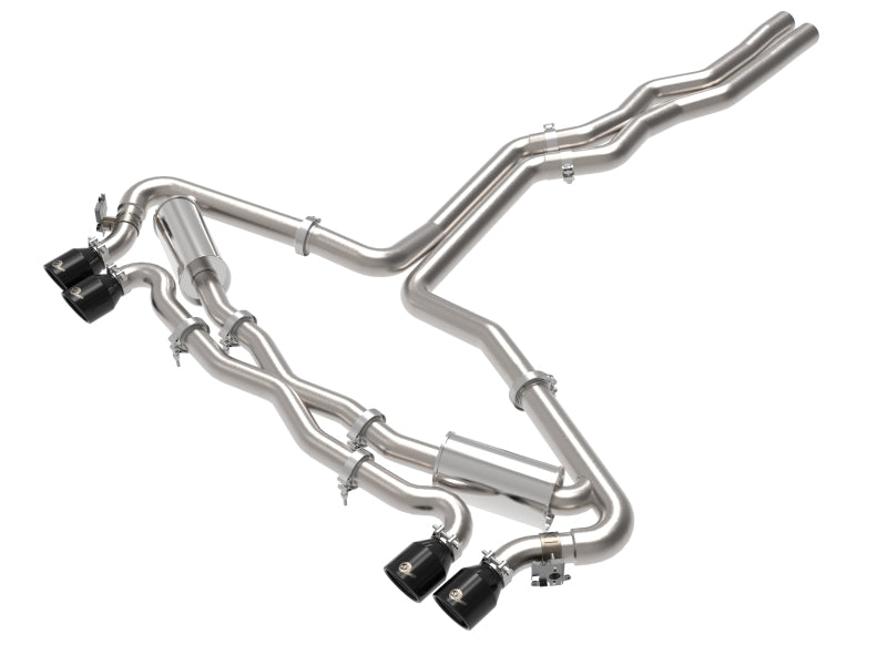 aFe 20-22 Audi RS6 Avant V8 4L (tt) MACH Force-Xp 3in to 2.5in 304 SS Cat-Back Exhaust w/ Black Tip - Burkken Auto Parts