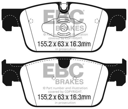 EBC 2017+ Volvo S90 2.0L Turbo Greenstuff Front Brake Pads