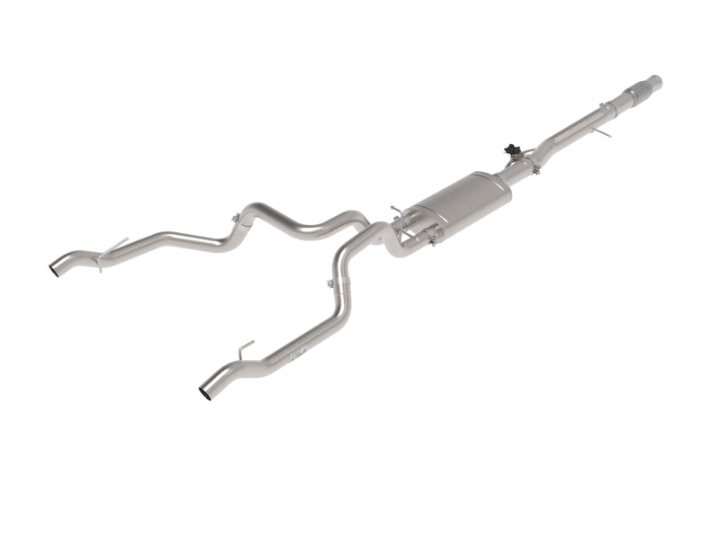 aFe Gemini XV 4in to Dual 3in 304 SS Cat-Back Exhaust w/ Cutout 19-21 GM Silverado/Sierra V8-6.2L - Burkken Auto Parts
