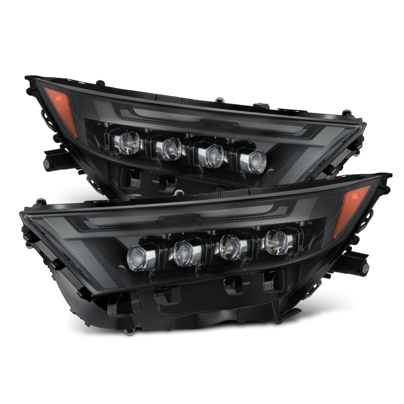 AlphaRex 19-23 Toyota RAV4 (High Trim) NOVA LED Projector Headlights Alpha-Black - Burkken Auto Parts