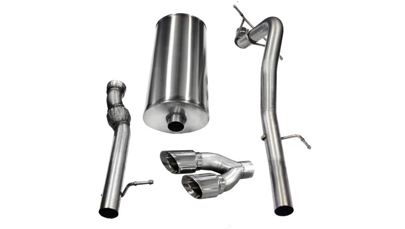 Corsa 2011-2014 Cadillac Escalade ESV 6.2L V8 Polished Sport Cat-Back Exhaust - Burkken Auto Parts