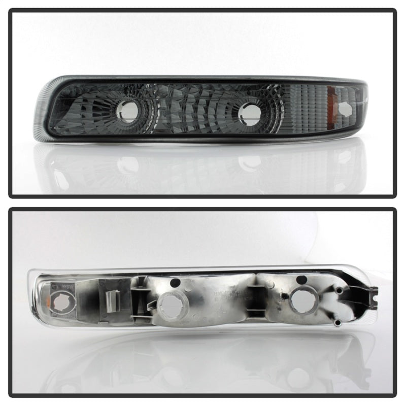 xTune Chevy Silverado 99-02 Amber Reflector Bumper Lights Smoke CBL-JH-CS99-AM-SM - Burkken Auto Parts