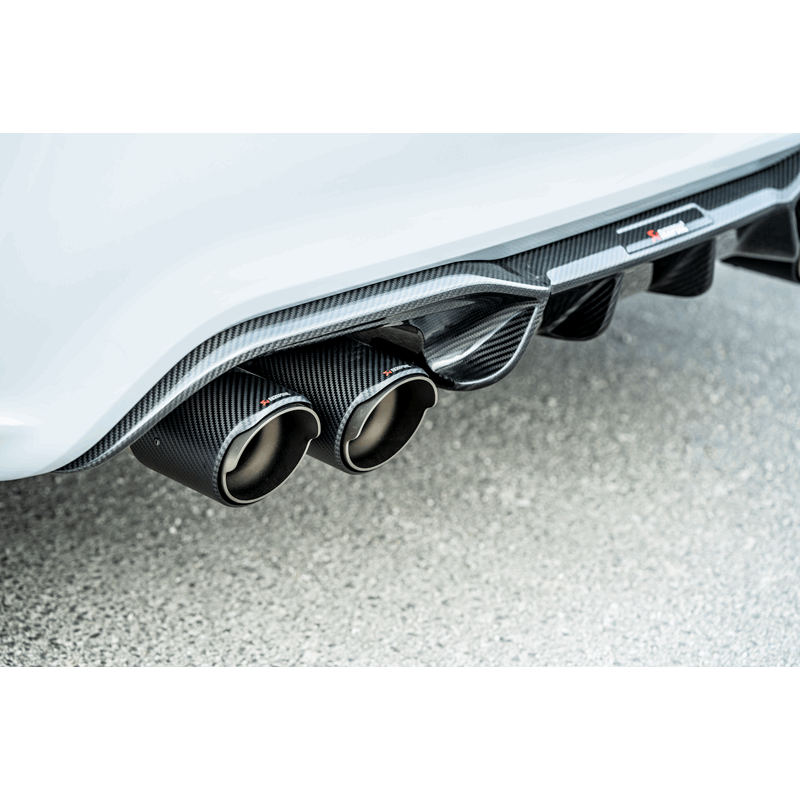 Akrapovic 2018+ BMW M2 Competition/M2 CS (F87N) Slip-On Line (Titanium) w/Carbon Fiber Tips - Burkken Auto Parts