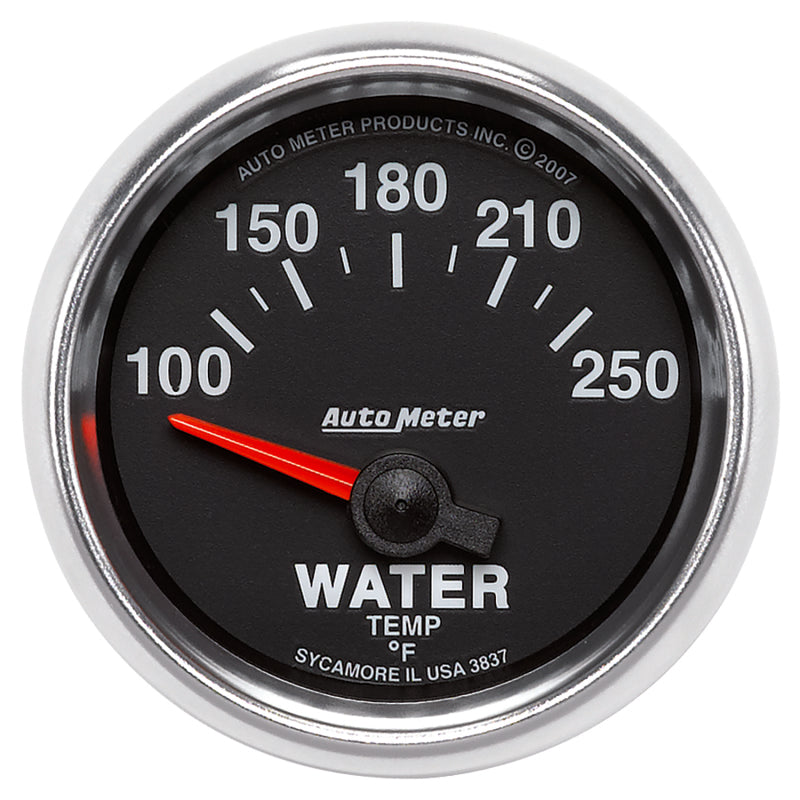 Autometer GS 52mm 100-250 Deg F Short Sweep Electronic Water Temperature Gauge - Burkken Auto Parts