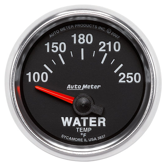 Autometer GS 52mm 100-250 Deg F Short Sweep Electronic Water Temperature Gauge - Burkken Auto Parts