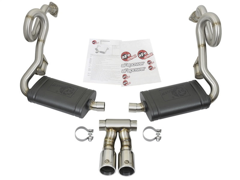aFe MACHForce-Xp 2in 304 SS Cat-Back Exhaust w/Polished Tips 13-16 Porsche Boxster/Cayman 2.7L/3.4L - Burkken Auto Parts