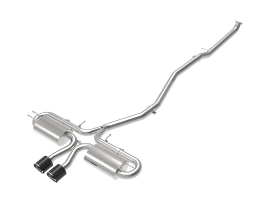 aFe POWER Takeda 3in 304 SS Cat-Back Exh w/Center Carbon Fiber Tips 17-19 Honda Civic Si L4-1.5L (t) - Burkken Auto Parts