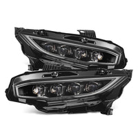 AlphaRex 16-21 Honda Civic NOVA-Series LED Proj Headlights Blk w/Activation Light & Seq.Sig / SB DRL - Burkken Auto Parts