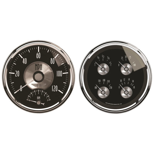 Autometer Prestige Series Black Diamond 5in Gauge Box Kit-Tachometer/Speedometer Combo / Oil Pressu - Burkken Auto Parts