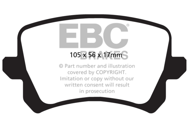 EBC 15+ Audi Q3 2.0 Turbo Greenstuff Rear Brake Pads - Burkken Auto Parts