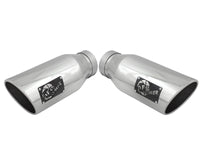 aFe MACH Force-XP 304 SS Single Wall Polished Exhaust Tip Pair 4in Inlet x 6in Outlet x 15in L - Burkken Auto Parts