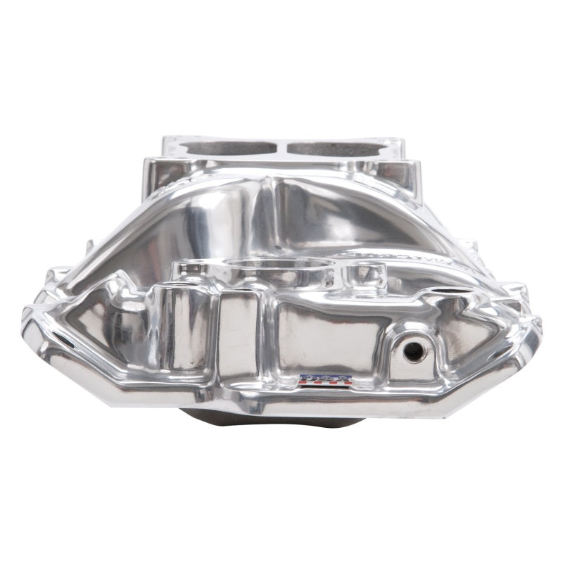 Edelbrock SBC Perf Air Gap Manifold Polished - Burkken Auto Parts