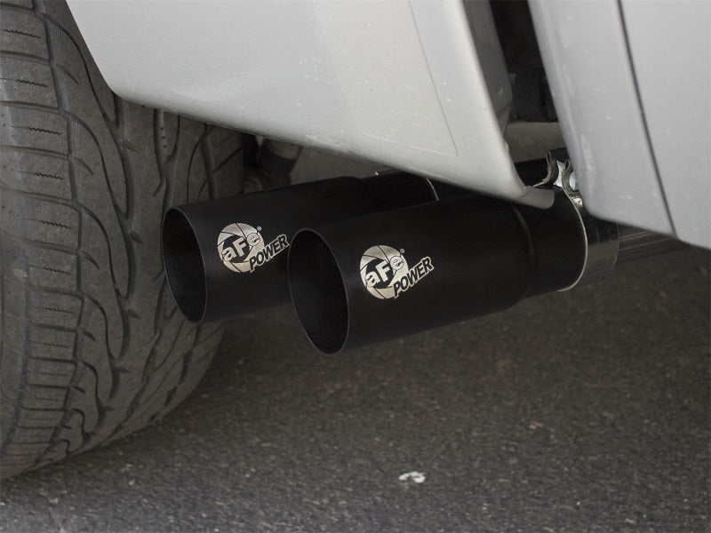 aFe Rebel Series CB 3in Middle Side Exit SS Exht w/ Black Tips 09-16 Chevy Silverado/GMC Sierra 1500 - Burkken Auto Parts