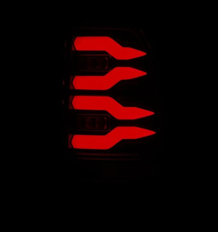 AlphaRex 97-03 Ford F150 / 99-16 Ford F250/F350/F450/F550 LUXX-Series LED Tail Lights - Alpha-Black - Burkken Auto Parts