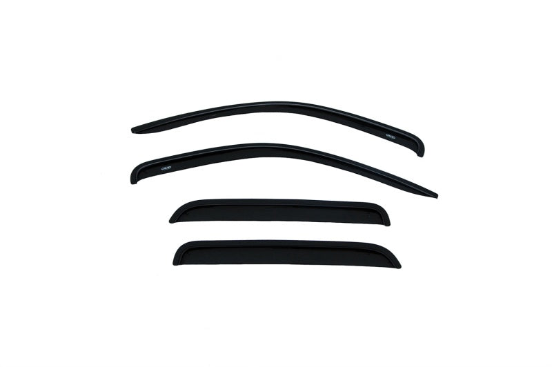 AVS 05-11 Dodge Dakota Quad Cab Ventvisor Outside Mount Window Deflectors 4pc - Smoke - Burkken Auto Parts